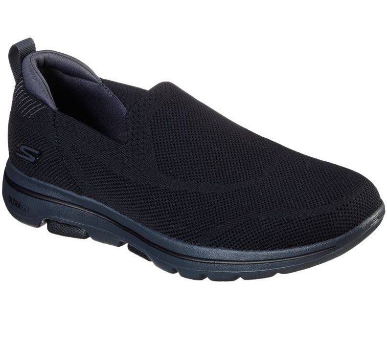 Skechers Herr Svarta/Grå Slip On - Gowalk 5 - Ritical - Sverige (PEJUL-5861)